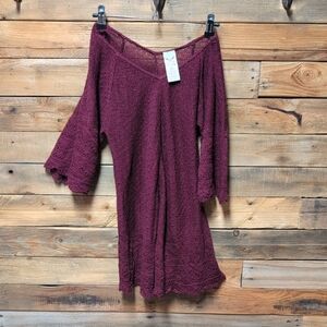 Faded Glory Wine Off-Shoulder Sweater